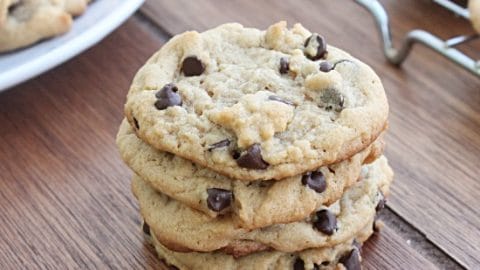 Peanut Butter Chocolate Chip Cookies #chocolatechip #cookies #peanutbutter #chocolatechipcookies #dessert #tableforsevenblog