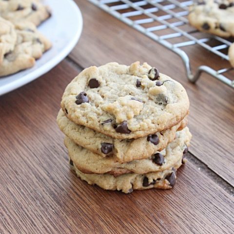 Peanut Butter Chocolate Chip Cookies #chocolatechip #cookies #peanutbutter #chocolatechipcookies #dessert #tableforsevenblog