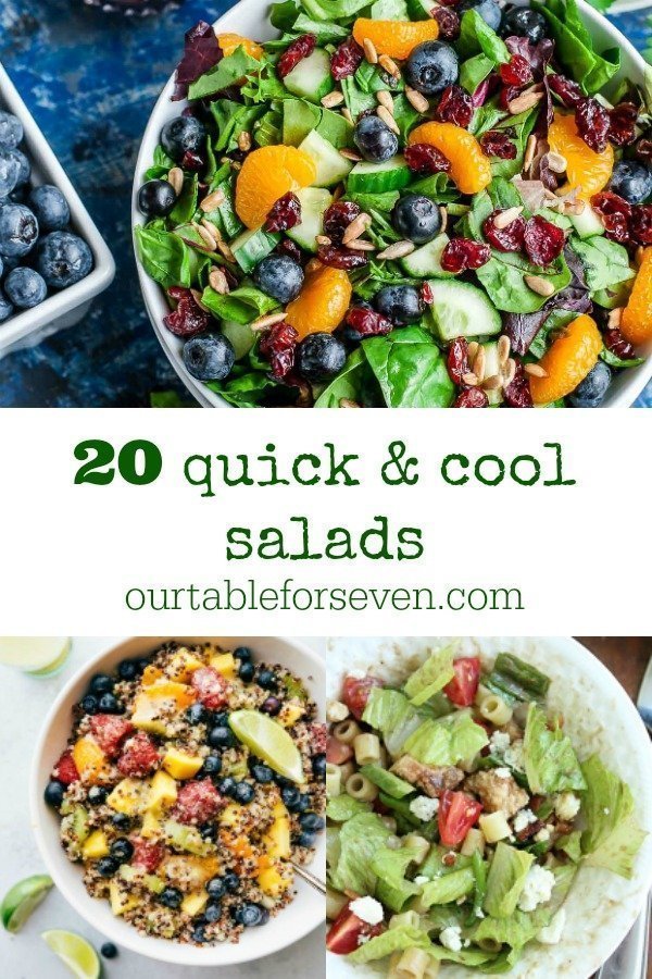 20 Salad Recipes - Table for Seven #salads