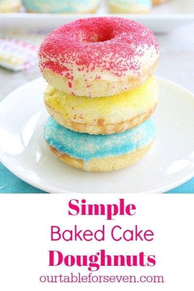 Simple Baked Cake Doughnuts @tableforseven #tableforsevenblog #doughnuts #donuts #bakeddoughnuts