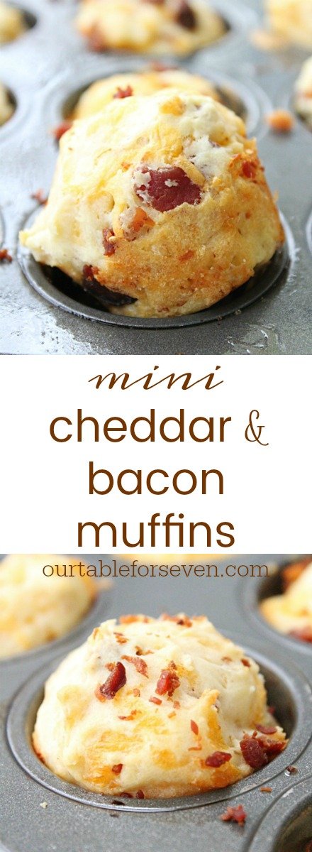 Mini Cheddar and Bacon Muffins from Table for Seven 