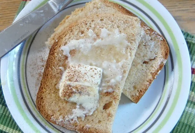 Bread Machine Cinnamon Sugar Bread #bread #breadmachine #cinnamonsugar #tableforsevenblog