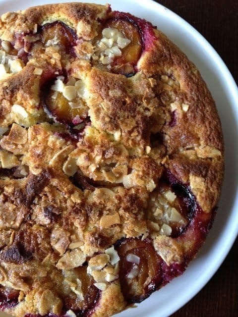 plum almond cake