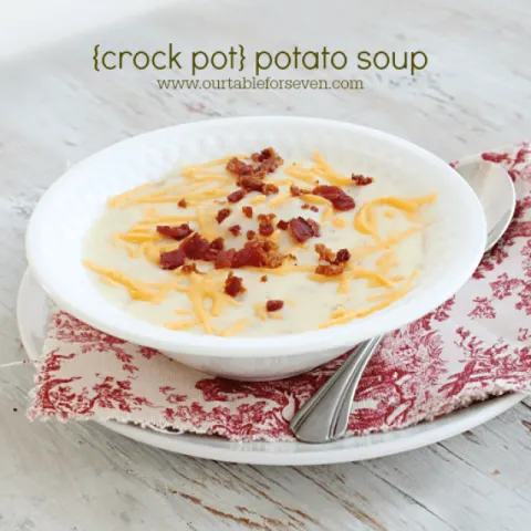 Crock Pot Potato Soup from Table for Seven