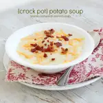 Crock Pot Potato Soup #potatosoup #potato #soup #crockpot #slowcooker #dinner
