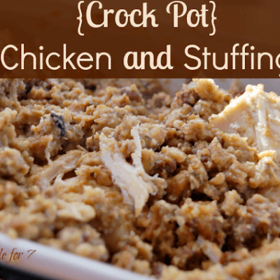 Crock Pot Chicken and Stuffing #crockpot #slowcooker #chicken #stuffing #dinner #tableforsevenblog `