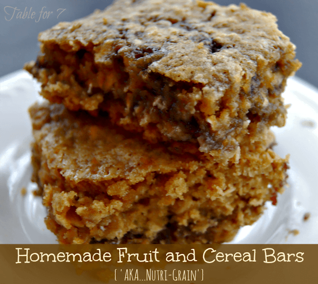 homemade fruit and cereal bars