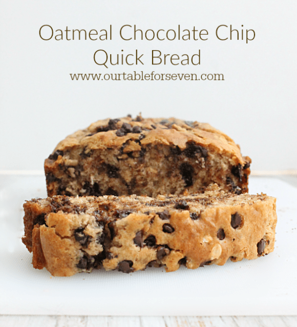 Oatmeal Chocolate Chip Quick Bread from Table for Seven 