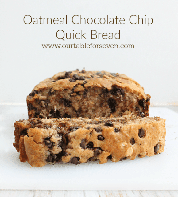 Oatmeal Chocolate Chip Quick Bread from Table for Seven 