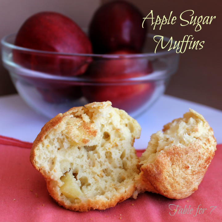 Apple Sugar Muffins @tableforseven #tableforsevenblog #apple #sugar #muffins #breakfast