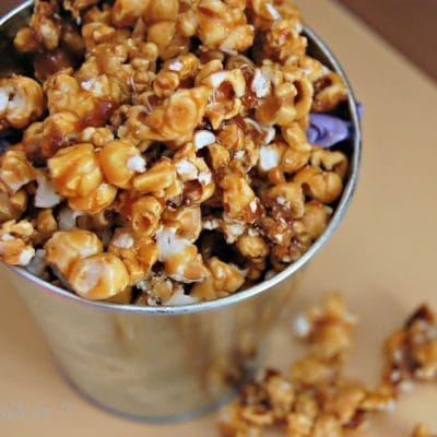 Homemade Caramel Corn #homemade #caramelcorn #snack #tableforsevenblog