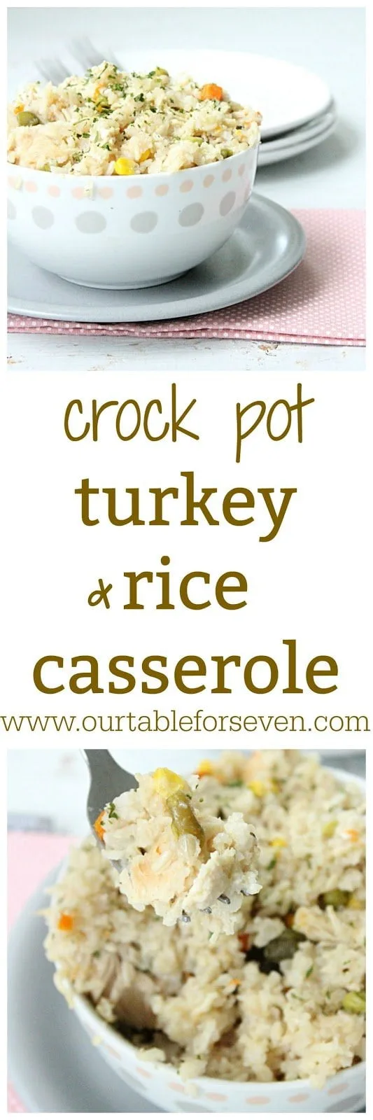 Crock Pot Turkey and Rice Casserole pin