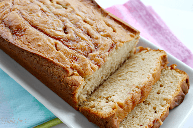 Strawberry Jam Quick Bread #strawberry #strawberryjam #quickbread #tableforsevenblog @tableforseven