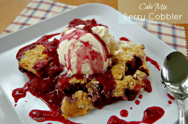 Cake Mix Berry Cobbler - Table for Seven