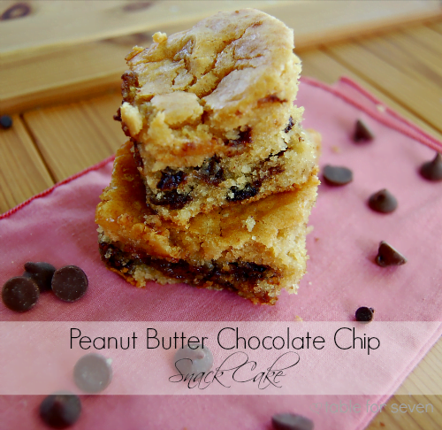 peanut butter chocolate chip snack cake