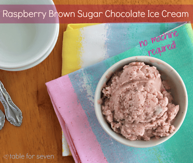 raspberry brown sugar chocolate ice cream