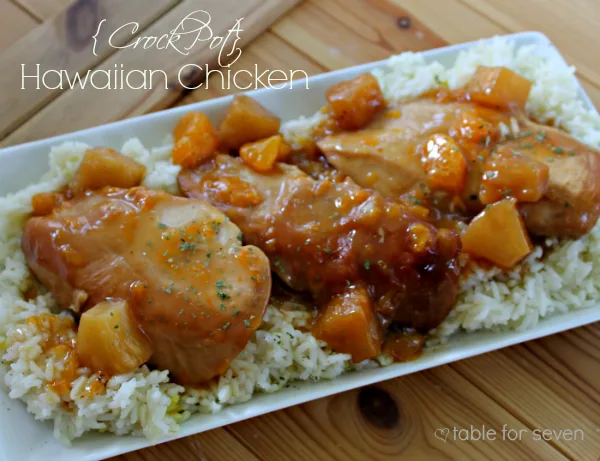 Crock Pot Hawaiian Chicken from Table for Seven