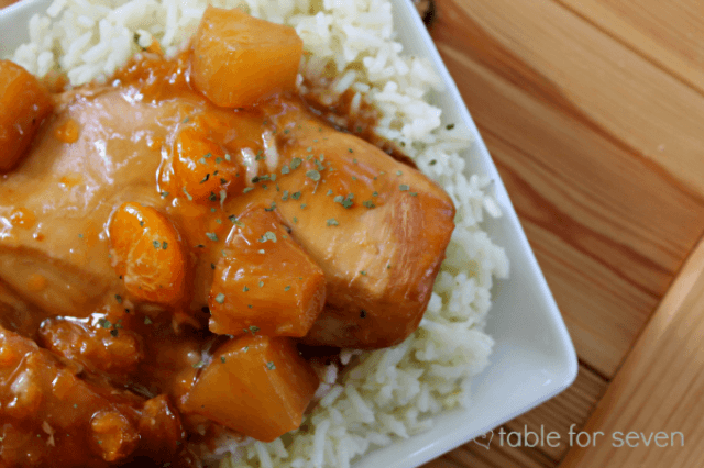 Crock Pot Hawaiian Chicken from Table for Seven 