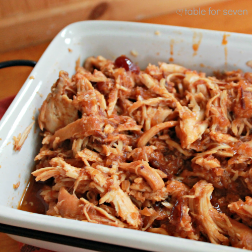 Crock Pot Cranberry Chicken #crockpot #slowcooker #chicken #cranberry #dinner #tableforsevenblog 