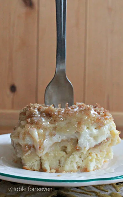 Stuffed Cinnamon Roll Bake from Table for Seven 