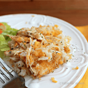 Cheesy Chicken and Rice Casserole from Table for Seven