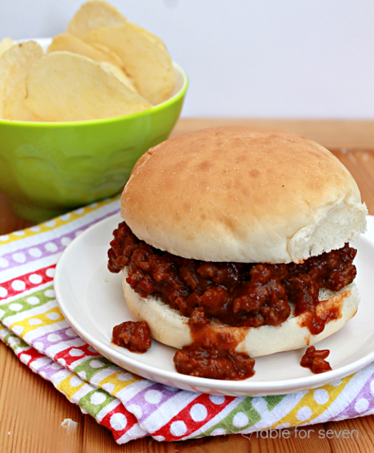 Classic One Pot Sloppy Joes from Table for Seven 