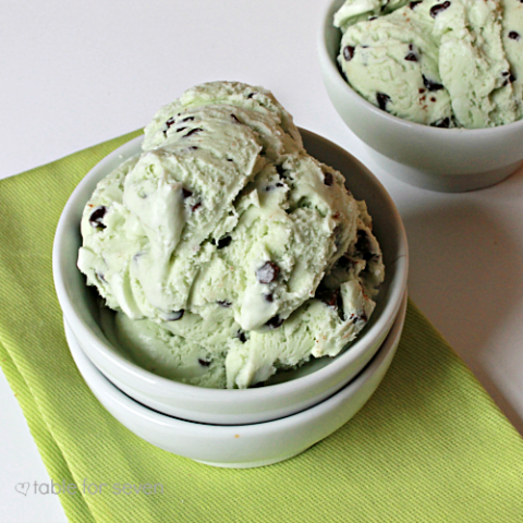 Chocolate Chip Mint Ice Cream from Table for Seven