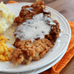 Country Fried Pork with White Gravy