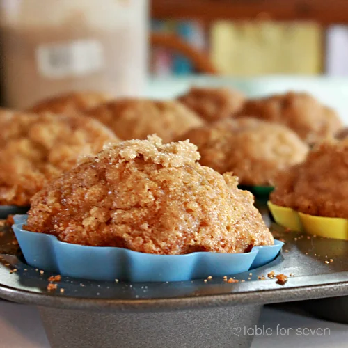 Banana Cinnamon Muffins #tableforsevenblog #muffins #banana #cinnamon