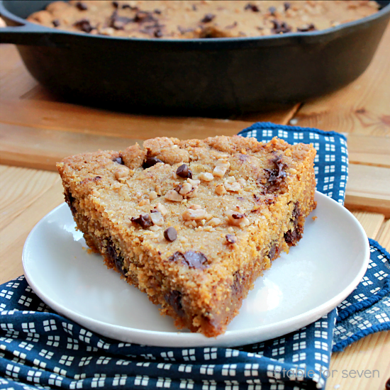 iron skillet chocolate chip toffee cookie