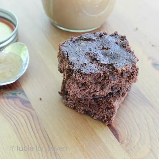 Low Fat Applesauce Brownies #brownies #applesauce #chocolate #lowfat #dessert #tableforsevenblog 