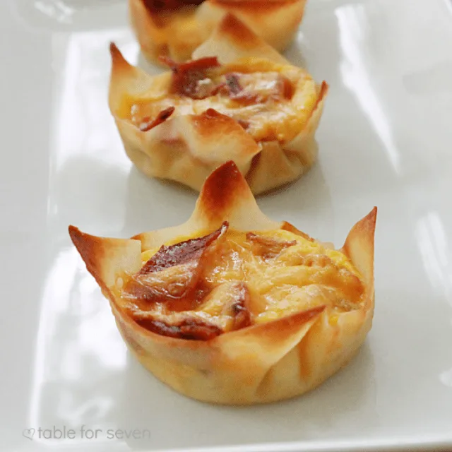 Breakfast Wonton Cups from Table for Seven