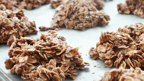No Bake Peanut Butter Chocolate Oatmeal Cookies