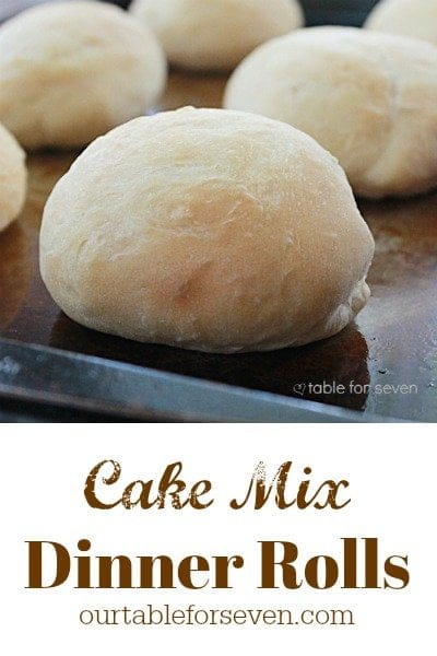 Cake Mix Dinner Rolls from Table for Seven #cakemix #dinnerrolls #bread #rolls #recipe #tableforsevenblog @tableforseven