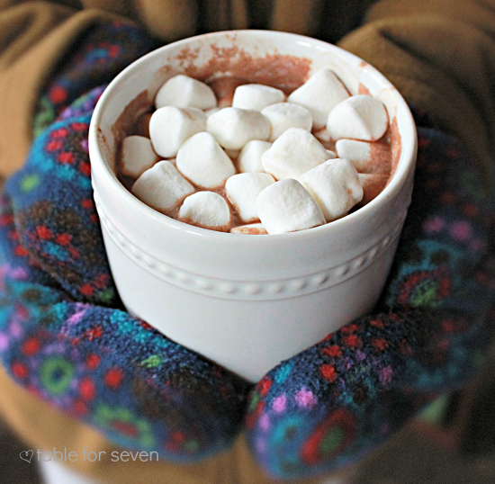 Homemade Hot Cocoa Mix #hotcocoa #homemade #hotchocolate #tableforsevenblog 