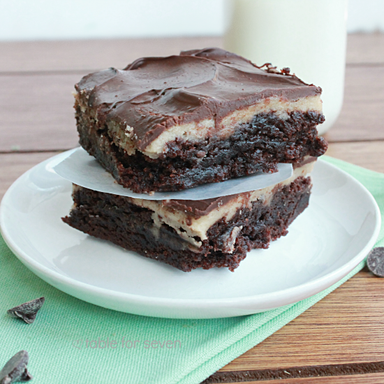Cookie Dough Brownies #tableforsevenblog @tableforseven #cookiedough #brownies #chocolate 