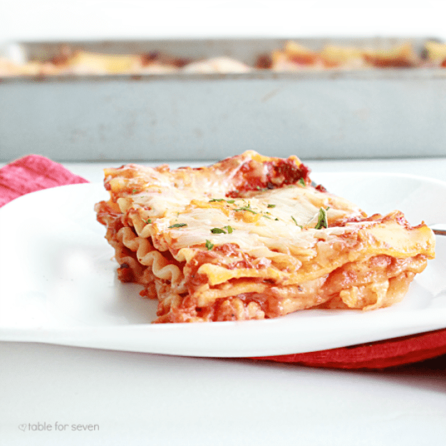 Three Cheese Lasagna: No Ricotta Cheese - Table for Seven