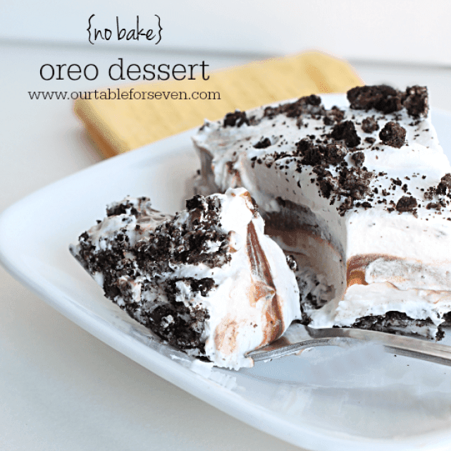 No Bake Oreo Dessert from Table for Seven 