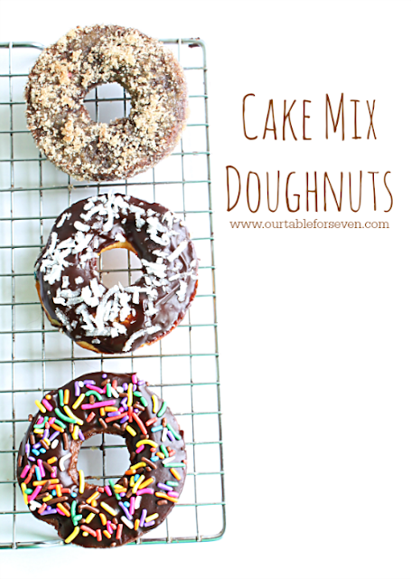 Cake Mix Doughnuts #cakemix #doughnuts #donuts #tableforsevenblog 