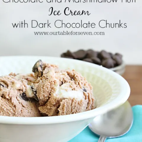 Chocolate and Marshmallow Fluff Ice Cream with Dark Chocolate Chunks from Table for Seven