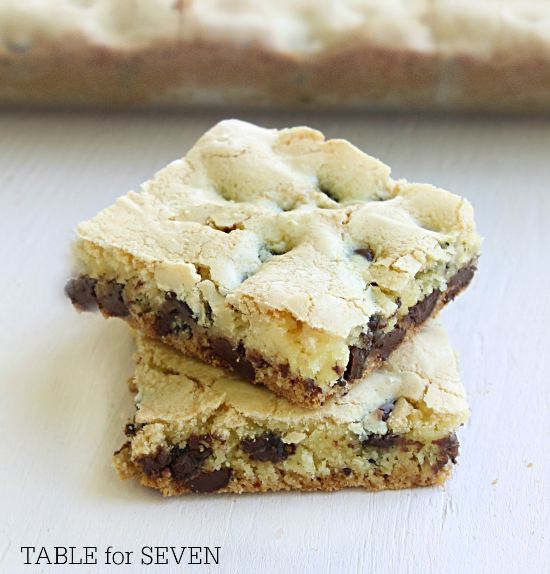 Lazy Cake Mix Cookie Bars from Table for Seven