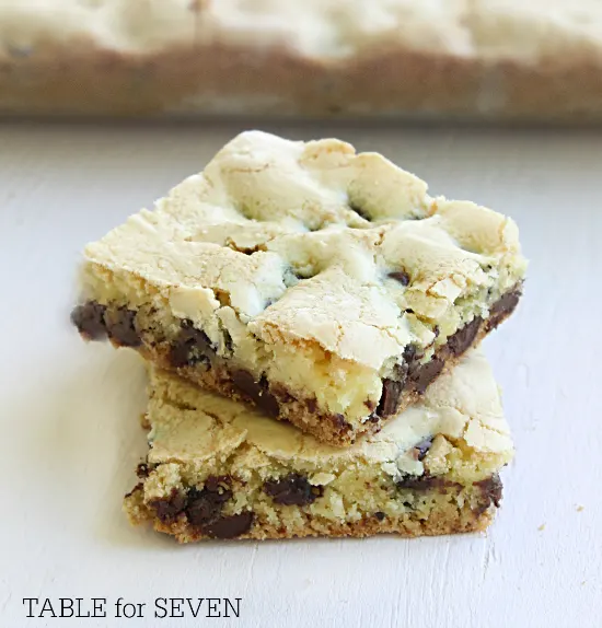 Lazy Cake Mix Cookie Bars from Table for Seven