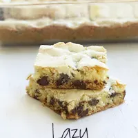 Lazy Cake Mix Cookie Bars- Table for Seven