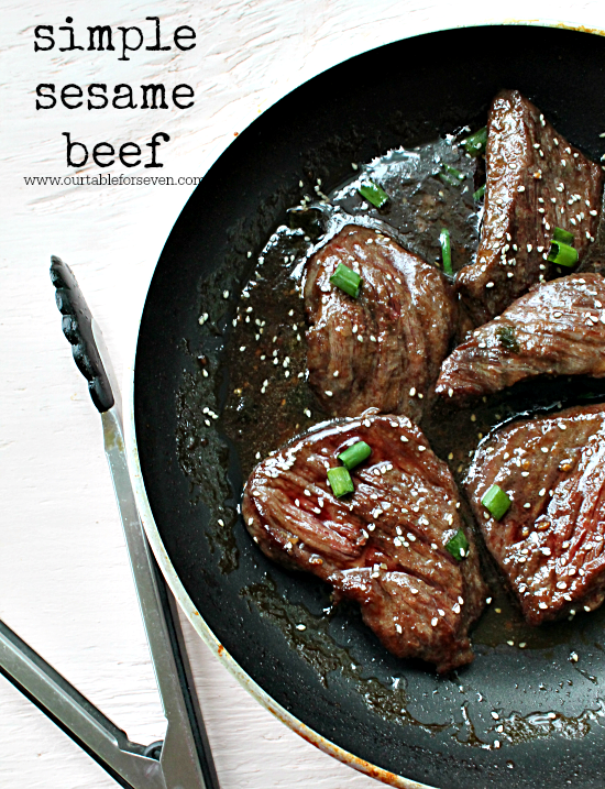 Simple Sesame Beef @tableforseven #tableforsevenblog #sesame #beef #dinner