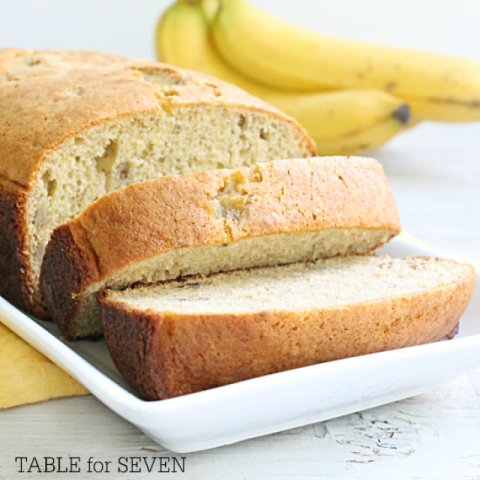 Cake Mix Banana Bread from Table for Seven