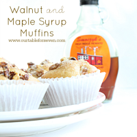 Walnut and Maple Syrup Muffins #walnut #maplesyrup #muffins #maple #tableforsevenblog #breakfast