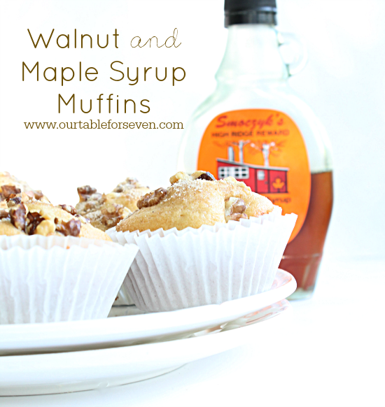 Walnut and Maple Syrup Muffins #walnut #maplesyrup #muffins #maple #tableforsevenblog #breakfast 