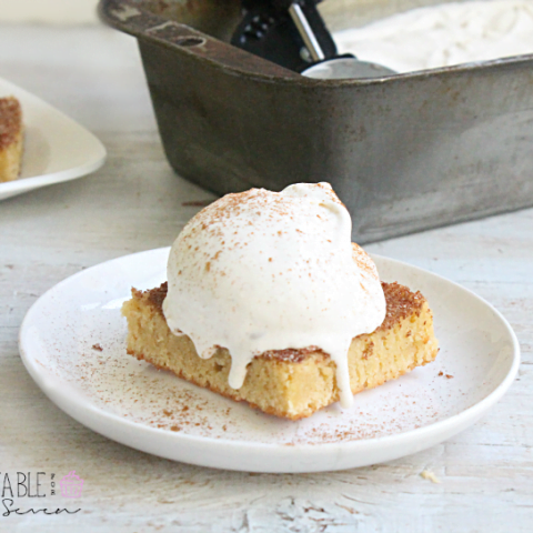 Snickerdoodle Bars with Cinnamon Ice Cream - Table for Seven