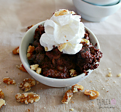 slow cooker chocolate walnut bread pudding
