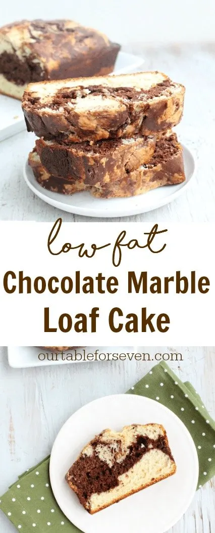 Low Fat Chocolate Marble Loaf Cake from Table for Seven 